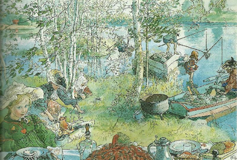 Carl Larsson kraftfangst china oil painting image